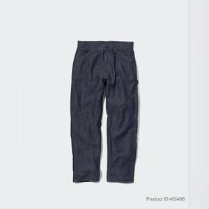 Uniqlo Denim Work Carpenter Pants Cotton Linen Men’s Small Adjustable waistband